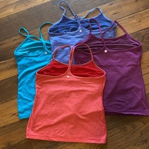 Lot of 4 lululemon Y tanks! Gently used condition.